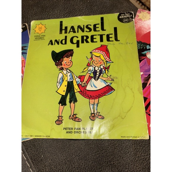 VINTAGE PETER PAN 45 RPM  RECORDS FOR CHILDREN ~ LOT OF 3 - Picture 3 of 3